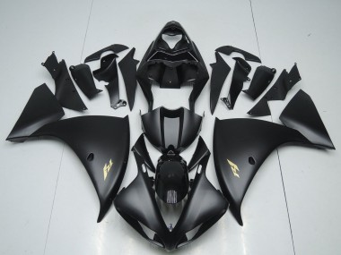 Matt Schwarzer Aufkleber 12-14 Yamaha YZF R1 Motorrad Verkleidung