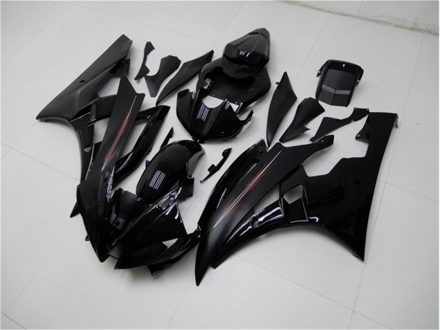 Matt schwarz glänzend 06-07 Yamaha YZF R6 Motorrad Verkleidung Matt schwarz glänzend 06-07 Yamaha YZF R6 Motorrad Verkleidung