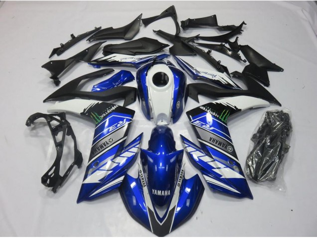 Monster Blau 15-22 Yamaha YZF R3 Motorrad Verkleidung Monster Blau 15-22 Yamaha YZF R3 Motorrad Verkleidung