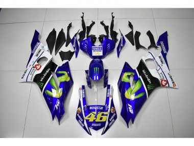Monster Blau Movistar 46 17-21 Yamaha YZF R6 Motorrad Verkleidung