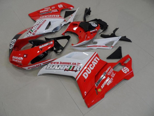 Orange Banner 69 07-14 Ducati 848 1098 1198 Motorrad Verkleidung Orange Banner 69 07-14 Ducati 848 1098 1198 Motorrad Verkleidung