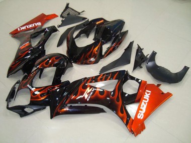 Orange Flamme 07-08 Suzuki GSXR 1000 Motorrad Verkleidung