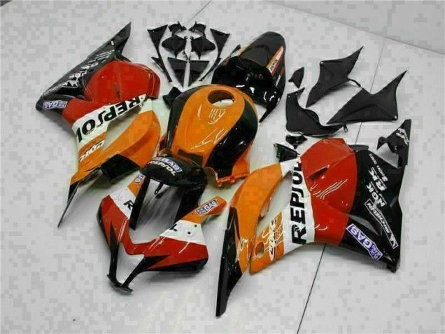 Orange Repsol 09-12 Honda CBR600RR Motorrad Verkleidung Orange Repsol 09-12 Honda CBR600RR Motorrad Verkleidung