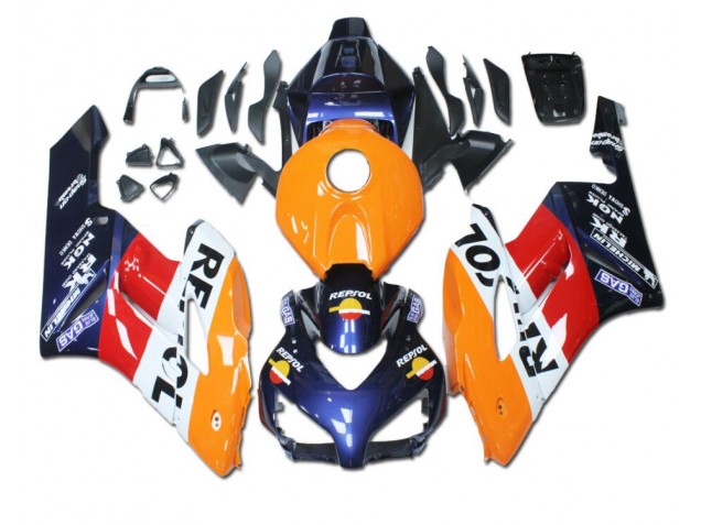 Orange Rot Blau Repsol 04-05 Honda CBR1000RR Motorrad Verkleidung Orange Rot Blau Repsol 04-05 Honda CBR1000RR Motorrad Verkleidung