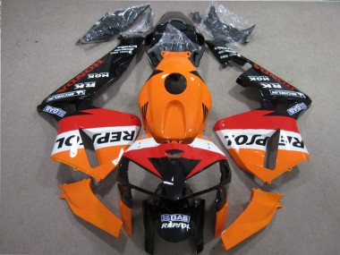 Orange Rot Schwarz Repsol 05-06 Honda CBR600RR Motorrad Verkleidung