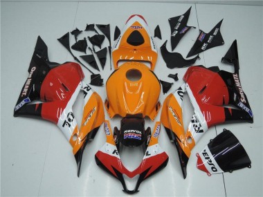 Orange Rot Schwarz Repsol 09-12 Honda CBR600RR Motorrad Verkleidung