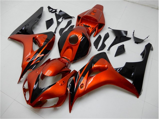 Orange Schwarz 06-07 Honda CBR1000RR Motorrad Verkleidung Orange Schwarz 06-07 Honda CBR1000RR Motorrad Verkleidung