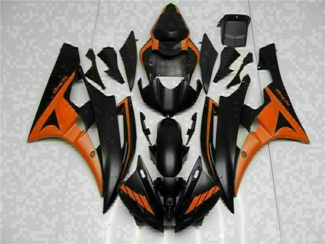 Orange Schwarz 06-07 Yamaha YZF R6 Motorrad Verkleidung Orange Schwarz 06-07 Yamaha YZF R6 Motorrad Verkleidung