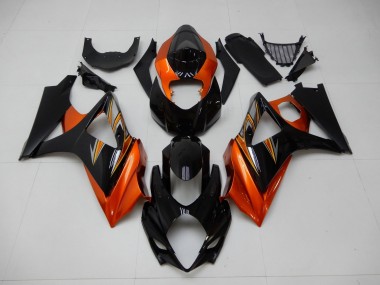 Orange Schwarz 07-08 Suzuki GSXR 1000 Motorrad Verkleidung