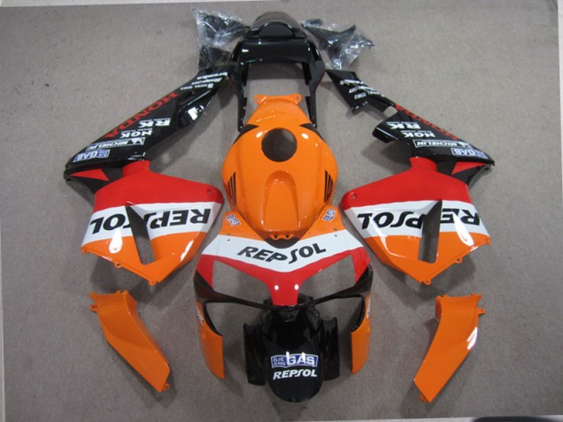Orange Schwarz Repsol 03-04 Honda CBR600RR Motorrad Verkleidung Orange Schwarz Repsol 03-04 Honda CBR600RR Motorrad Verkleidung
