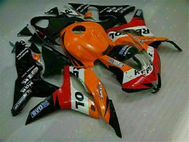 Orange Schwarz Repsol 07-08 Honda CBR600RR Motorrad Verkleidungen Orange Schwarz Repsol 07-08 Honda CBR600RR Motorrad Verkleidungen