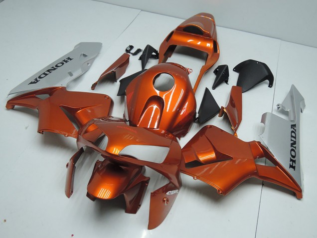 Orange Silber 03-04 Honda CBR600RR Motorrad Verkleidung Orange Silber 03-04 Honda CBR600RR Motorrad Verkleidung