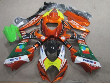 Orangegelbes Monster 07-08 Suzuki GSXR 1000 Motorrad Verkleidung