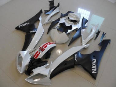 Perl Weiß und Schwarz 58 Sic 08-16 Yamaha YZF R6 Motorrad Verkleidung