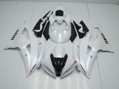 Perl Weiß und roter Aufkleber 08-16 Yamaha YZF R6 Motorrad Verkleidung