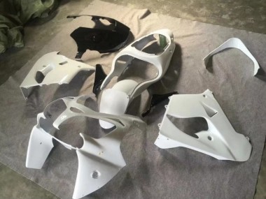Reinweiß Glänzendes Schwarz 00-01 Kawasaki ZX9R Motorrad Verkleidung