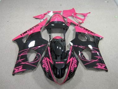 Rosa Schwarz 03-04 Suzuki GSXR 1000 Motorrad Verkleidung