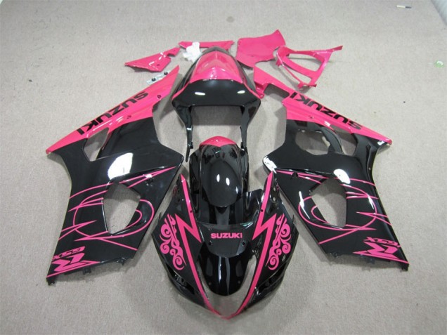 Rosa Schwarz 03-04 Suzuki GSXR 1000 Motorrad Verkleidung Rosa Schwarz 03-04 Suzuki GSXR 1000 Motorrad Verkleidung