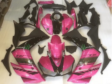 Rosa und Schwarz 15-22 Yamaha YZF R3 Motorrad Verkleidung