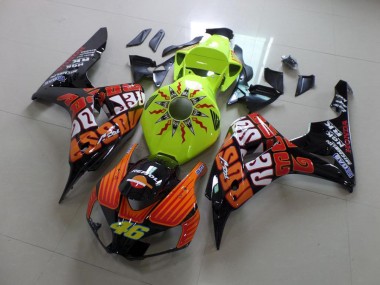 Rossi Fluro Grün 06-07 Honda CBR1000RR Motorrad Verkleidung