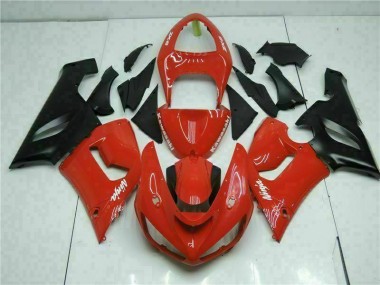 Rot 05-06 Kawasaki ZX6R Motorrad Verkleidungen
