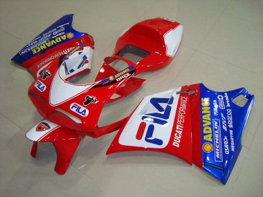 Rot Blau Fila 93-05 Ducati 748 Motorrad Verkleidung