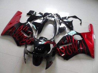 Rot Flamme 00-01 Kawasaki ZX12R Motorrad Verkleidung