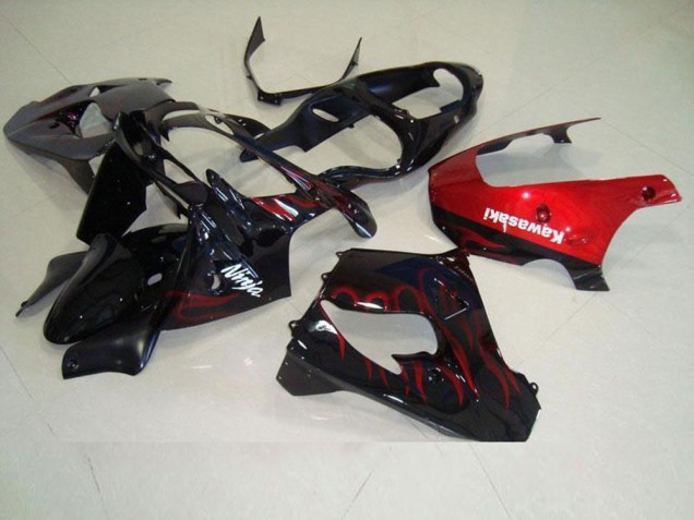 Rot Flamme 00-01 Kawasaki ZX9R Motorrad Verkleidung Rot Flamme 00-01 Kawasaki ZX9R Motorrad Verkleidung