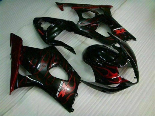 Rot Flamme 03-04 Suzuki GSXR 1000 Motorrad Verkleidung Rot Flamme 03-04 Suzuki GSXR 1000 Motorrad Verkleidung