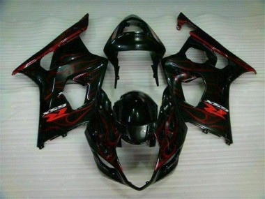 Rot Flamme 03-04 Suzuki GSXR 1000 Motorrad Verkleidung