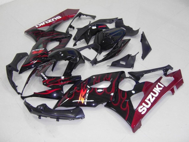 Rot Flamme 05-06 Suzuki GSXR 1000 Motorrad Verkleidung
