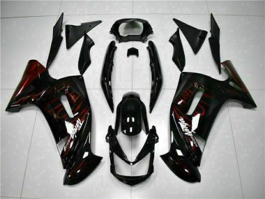 Rot Flamme 06-08 Kawasaki EX650 Motorrad Verkleidung