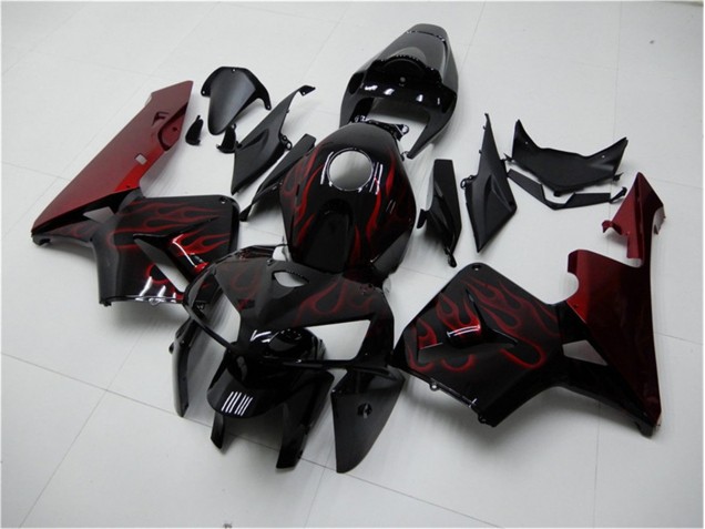 Rot Flamme Schwarz 05-06 Honda CBR600RR Motorrad Verkleidung Rot Flamme Schwarz 05-06 Honda CBR600RR Motorrad Verkleidung