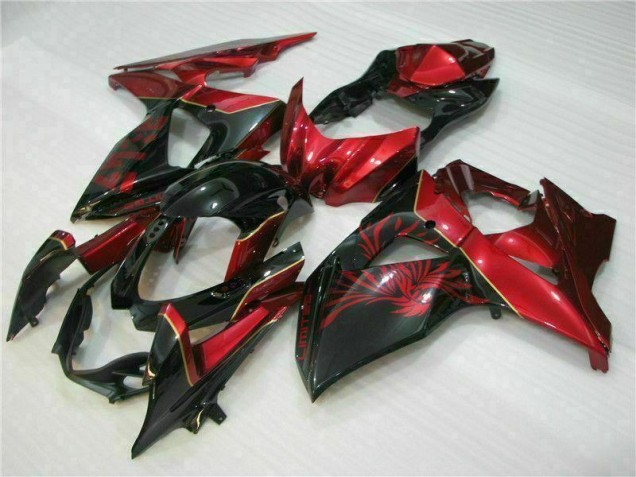 Rot Flamme Schwarz 09-16 Suzuki GSXR 1000 Motorrad Verkleidung Rot Flamme Schwarz 09-16 Suzuki GSXR 1000 Motorrad Verkleidung