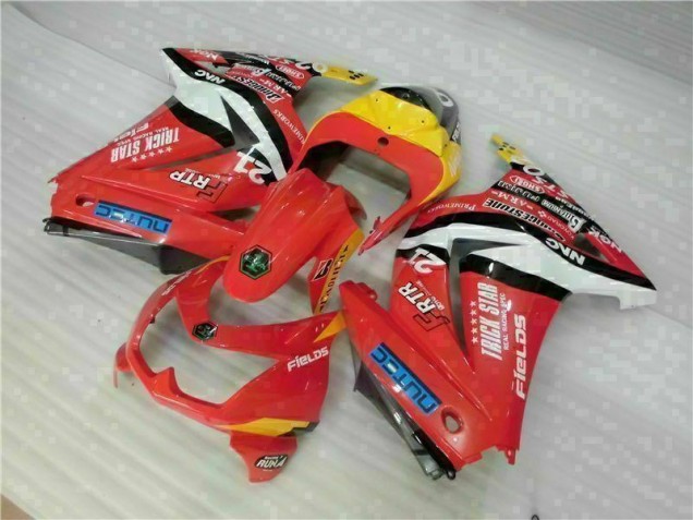 Rot Gelb 08-12 Kawasaki EX250 Motorrad Verkleidung Rot Gelb 08-12 Kawasaki EX250 Motorrad Verkleidung