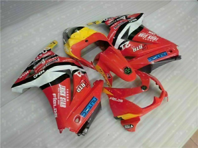 Rot Gelb 08-12 Kawasaki EX250 Motorrad Verkleidung Rot Gelb 08-12 Kawasaki EX250 Motorrad Verkleidung