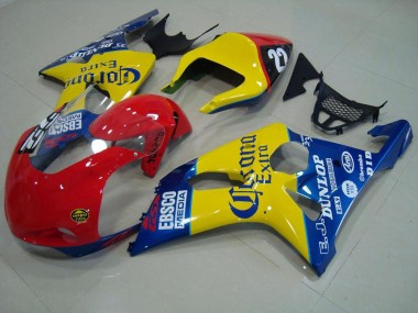 Rot Gelb Blau Corona Rennen 00-02 Suzuki GSXR 1000 Motorrad Verkleidung