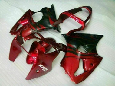 Rot Schwarz 00-02 Kawasaki ZX6R Motorrad Verkleidung