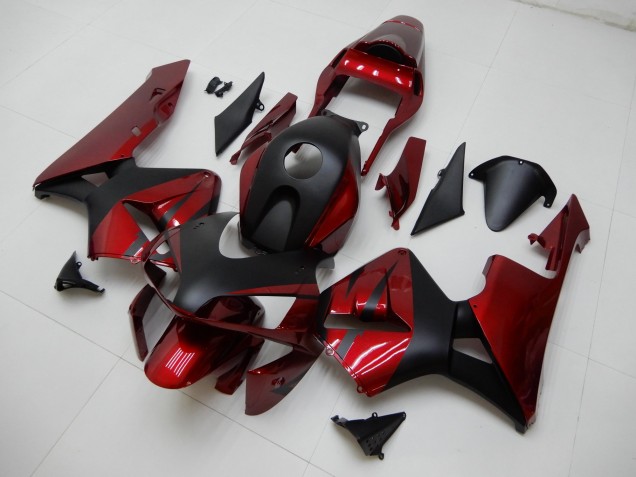 Rot Schwarz 03-04 Honda CBR600RR Motorrad Verkleidung Rot Schwarz 03-04 Honda CBR600RR Motorrad Verkleidung