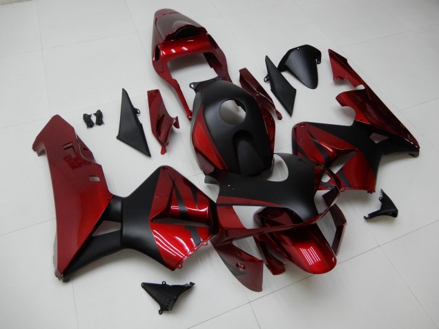 Rot Schwarz 03-04 Honda CBR600RR Motorrad Verkleidung Rot Schwarz 03-04 Honda CBR600RR Motorrad Verkleidung