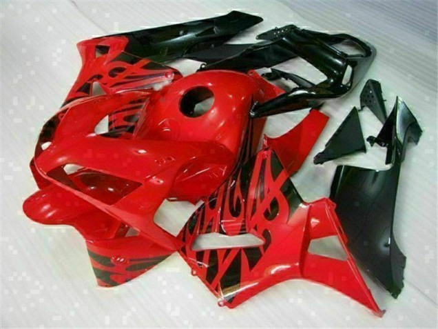 Rot Schwarz 03-04 Honda CBR600RR Motorrad Vollverkleidung & Plastik Rot Schwarz 03-04 Honda CBR600RR Motorrad Vollverkleidung & Plastik