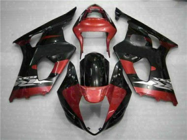 Rot Schwarz 03-04 Suzuki GSXR 1000 Motorrad Verkleidung