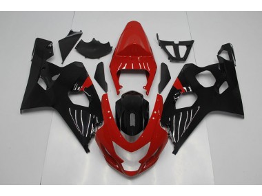 Rot Schwarz 04-05 Suzuki GSXR 750 Motorrad Verkleidungen