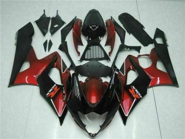 Rot Schwarz 05-06 Suzuki GSXR 1000 Motorrad Verkleidung Komplett Sets