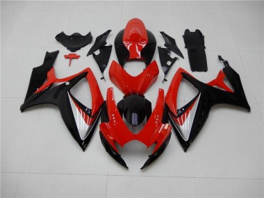 Rot Schwarz 06-07 Suzuki GSXR 600/750 Motorrad Verkleidung Komplett Sets