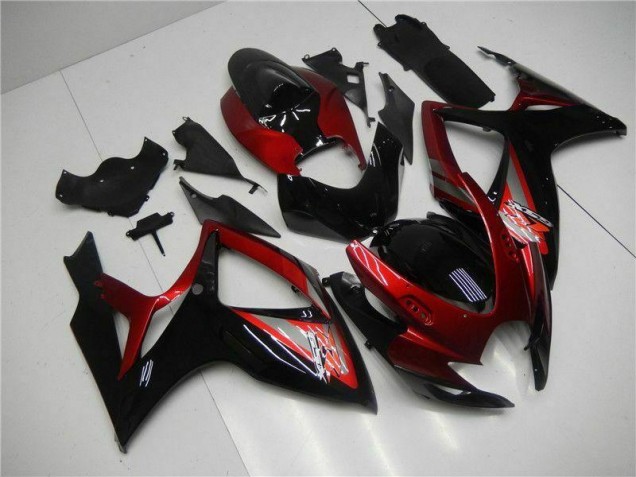 Rot Schwarz 06-07 Suzuki GSXR 600/750 Motorrad Verkleidung & Plastik