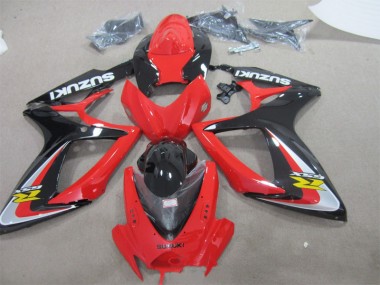 Rot Schwarz 06-07 Suzuki GSXR 600 Motorrad Verkleidungen