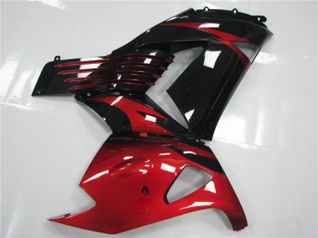 Rot Schwarz 06-11 Kawasaki ZX14R ZZR1400 Motorrad Verkleidung Rot Schwarz 06-11 Kawasaki ZX14R ZZR1400 Motorrad Verkleidung