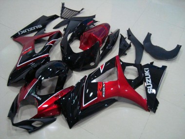 Rot Schwarz 07-08 Suzuki GSXR 1000 Motorrad Verkleidung