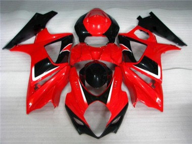 Rot Schwarz 07-08 Suzuki GSXR 1000 Motorrad Vollverkleidung